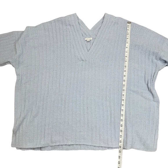 NWT J. Jill Plus Size 3x Chenille Knit Sweater Baby Powder Blue Hydrangea Preppy - Picture 6 of 6